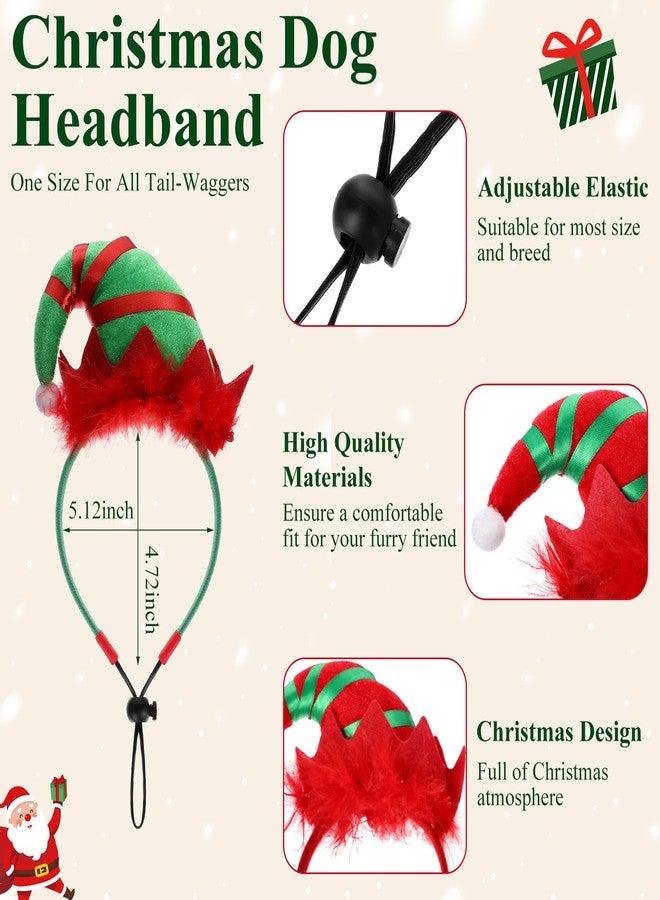 SilTriangle 10 Pcs Christmas Dog Outfit, Christmas Pet Headband and Scarf Adjustable Xmas Hair Hoop Pet Costume Accessories for Dog Puppy Cat - Image 3